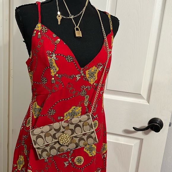 Coach Signature Clutch Wallet - Brown and Gold - Picture 2 of 16